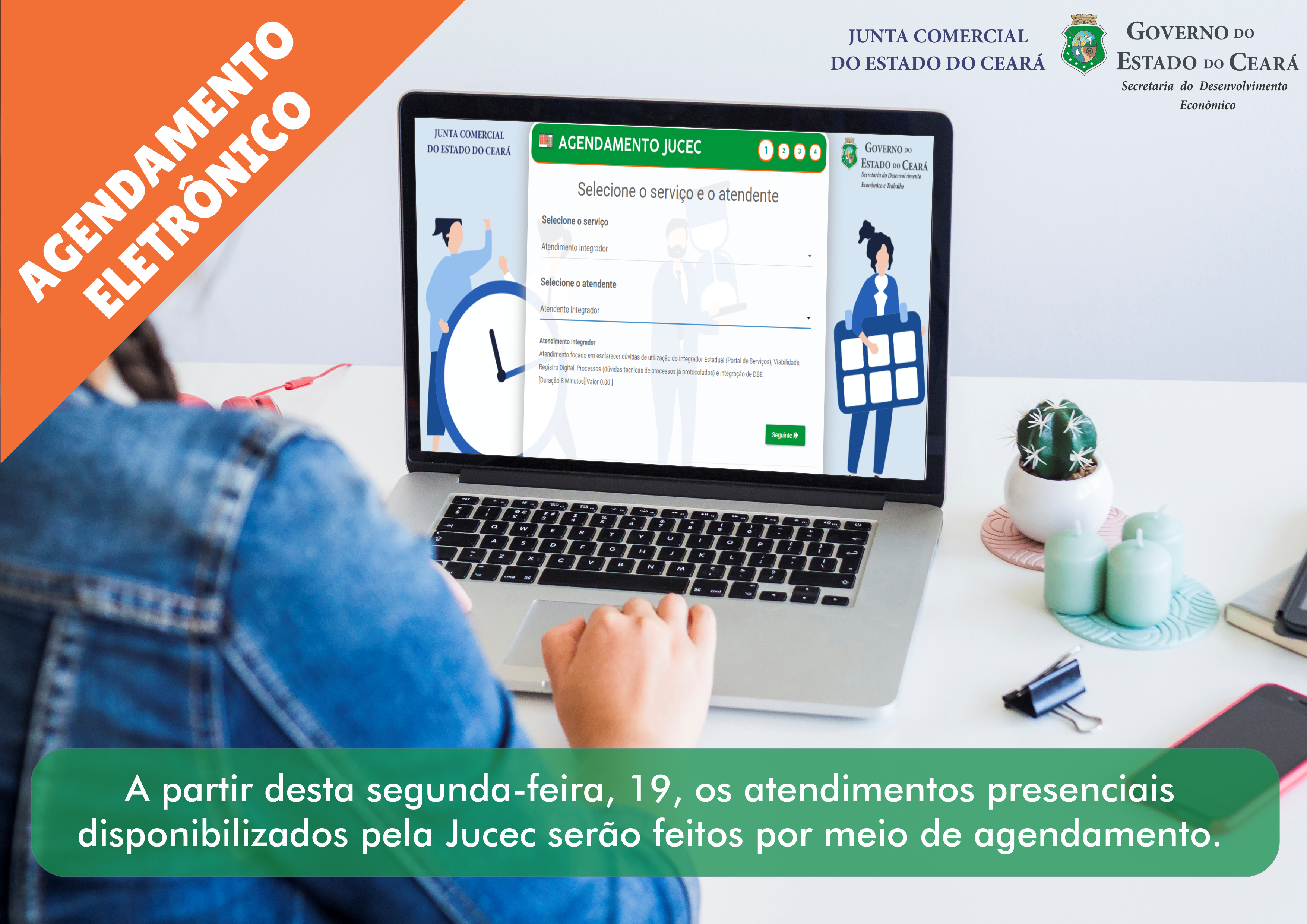Jucec disponibiliza agendamento eletrônico para atendimentos presenciais
