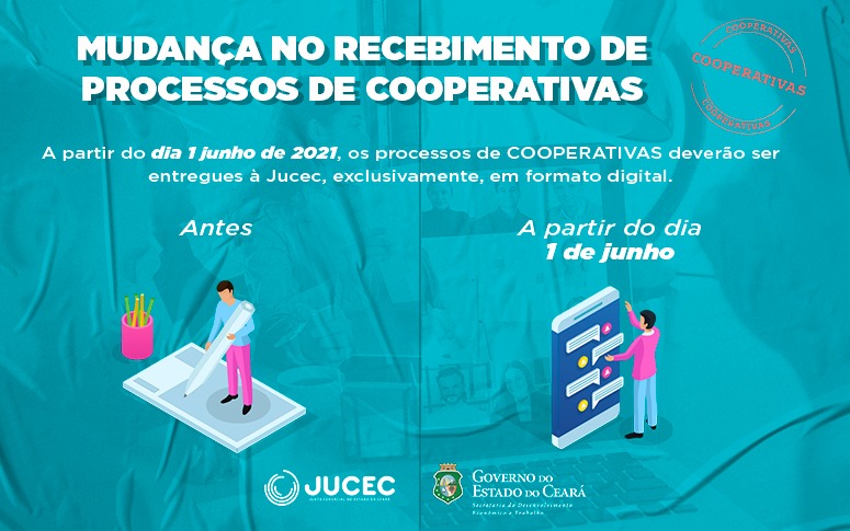 Processos de COOPERATIVAS serão recebidos, exclusivamente, por meio eletrônico