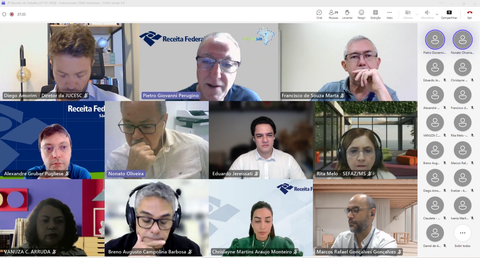 Jucec representa Fenaju em reunião nacional sobre atualização da CNAE